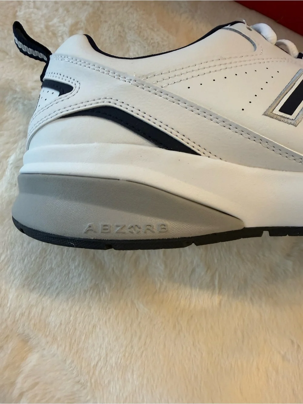 New Balance Men’s 608 White/Navy Training Sneakers - Wide Fit
